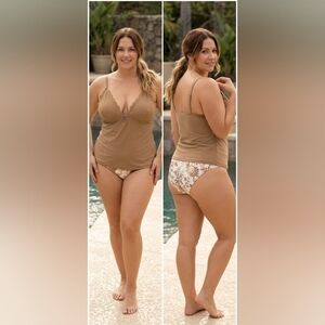 Psychedelic Women's Swirl Abstract Tankini Set